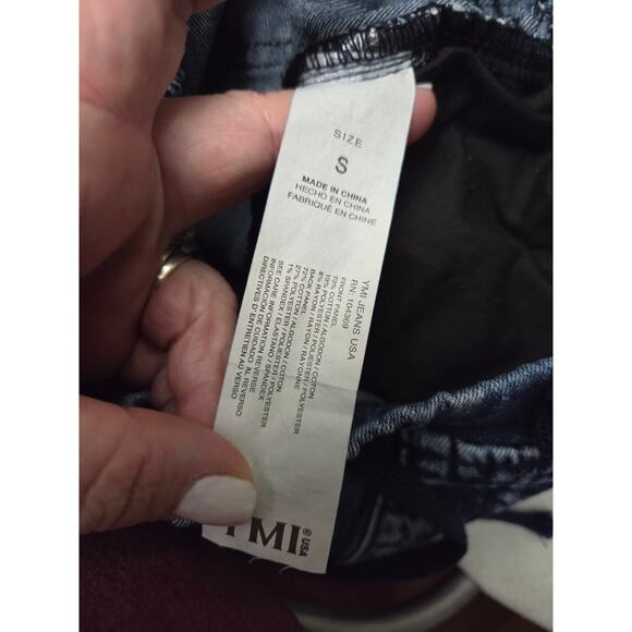 YMI Dream Small Stretch Easy Fit Distressed Denim Shorts Dark Blue - Picture 5 of 8